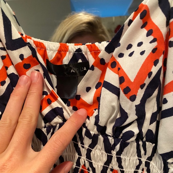 Aqua Geometric Maxi Dress NWOT - Picture 4 of 4